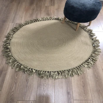

Else Round Natural Jute Carpet Sisal Nomad Natural Fiber Collection Hand Woven Natural Jute Area Rug For Home Living Room