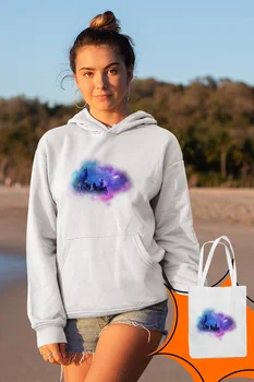 

Angemiel Wear Dreams Castle White Women 'S Hooded Sweatshirt Bags Kombin