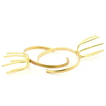 

1P raw brass Claw Bracelet Stone Setting (Nickel Free and Lead Free)n1019.n1015.
