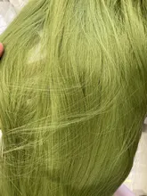 Peluca de cabello sintético para mujer, pelo negro y verde de 24 pulgadas con volante grande y flequillo, estilo africano y americano, fibra resistente al calor