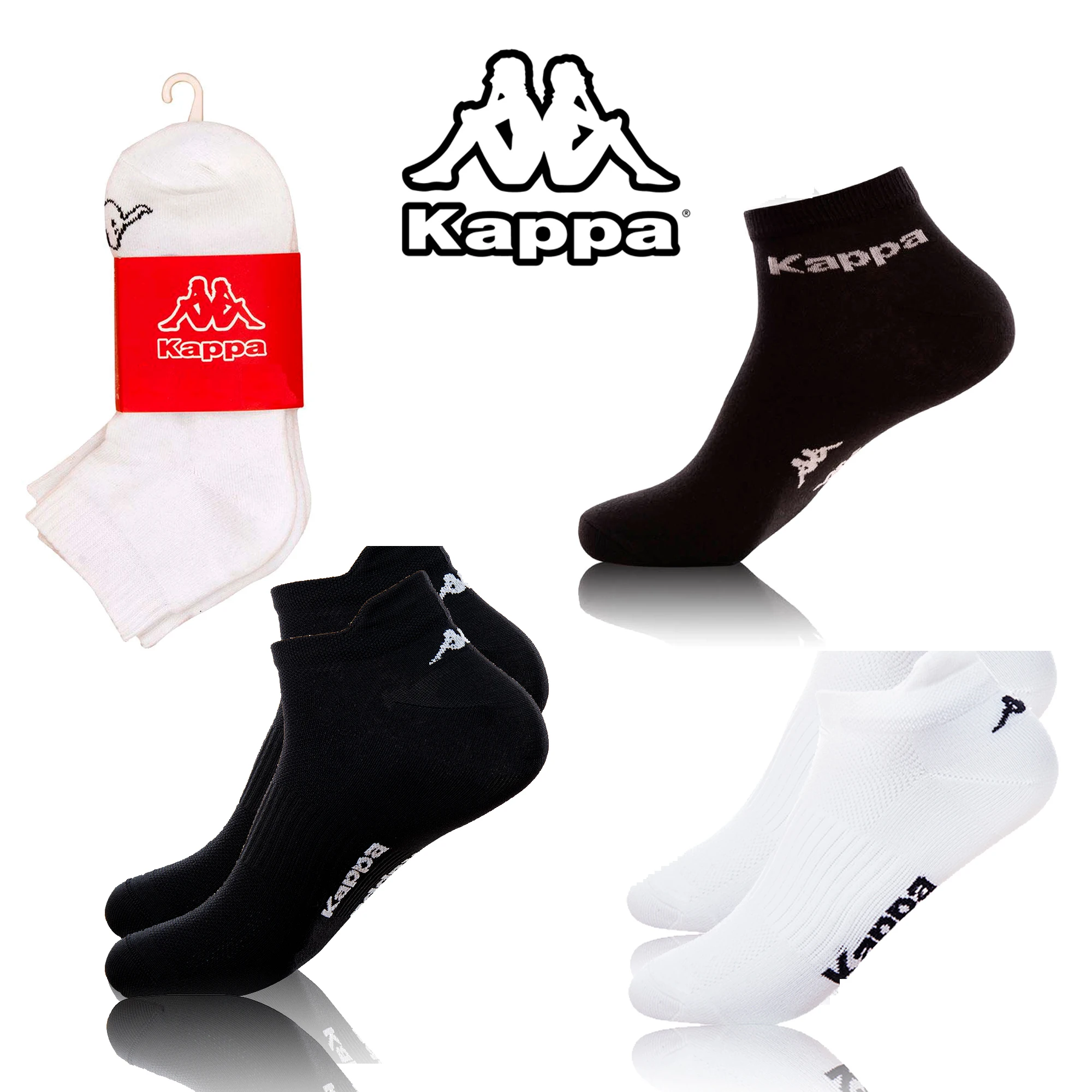 Kappa Heren Enkel Sokken Pack Met Logo Gedrukt Op Wit/Zwarte Kleur _ -  AliExpress Mobile