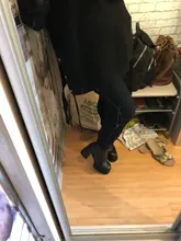 Zapatos de punta redonda con cremallera para mujer, tacones de plataforma de Botines de Cuero de tacón super alta gruesa, moda europea y americana