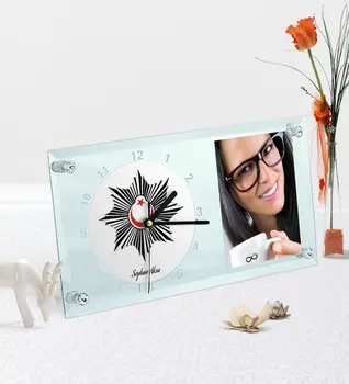 

Personalized Cop Themed Desktop Glass Clock-1