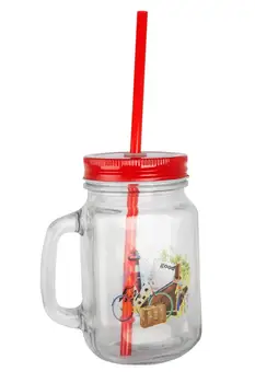 

BiggDesign Nature Lemonade Glass with Handle-Red Color