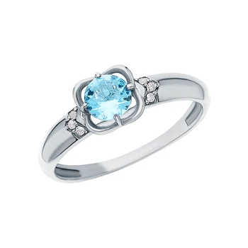 

Silver ring with cubic zirconia sunlight sample 925