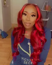 Pelucas de cabello humano con encaje frontal 13x4 para mujer, 180% ombré rojo borgoña, pelucas brasileñas de cabello ondulado rojo Remy prearrancado