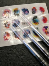 3 unids/set Kolinsky de uñas de Gel línea de arte pinceles para pintar de cristal acrílico delgado de pluma de dibujo herramientas de manicura de decoración de uñas conjunto