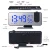 FM Radio LED Digital Smart Alarm Clock Watch Table Electronic Desktop Clocks USB Wake Up Clock with 180° Time Projector Snooze 8