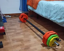 SET DE PESAS COLORES Y MANCUERNAS BODY PUMP PARA MUSCULACION 20 KG,30KG