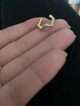 Pendientes de una sola oreja con Clip, estrella, corazón, remache, arcoíris, CZ, Color dorado y plateado, joyería, Aretes no perforados