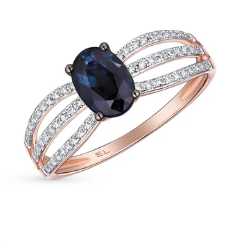 

Sunlight gold ring with sapphires and diamonds