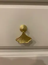 Cabinet Drawer Pulls-Knobs Furniture Dresser Wardrobe Cupboard Leaf Brass-Handles Gold