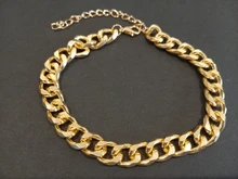 VKME-Conjunto de pulseras de cadena cubana Punk para mujer, brazaletes con abalorios de Color dorado grueso, estilo bohemio, Miami, 4 Uds.