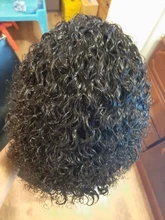 Wig Short Human-Hair-Wigs Bob-Frontal Jerry Curly Deep-Wave Pre-Plucked Brazilian Closure180%Density