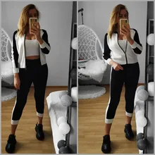 Tracksuits Women Cardigan Sweater Waist-Pants Spring Two-Piece-Sets Knitted White Fashion