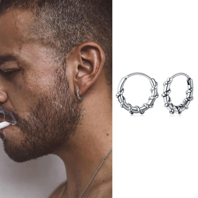 Top more than 138 stainless steel hoop earrings men super hot