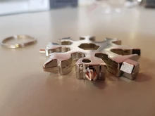 Llave de copos de nieve multifuncional, herramienta portátil para exteriores, forma octogonal, 18 en 1, llave multifuncional con anillo