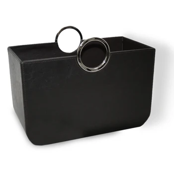 

Soporte for journals, office files or home leather in black color