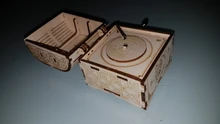 Mano de bricolaje caja de música modelo 3D rompecabezas de madera de juguete de la Asamblea de madera Kit para manualidades