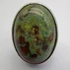 Dragon Blood Stone Oval Bead GEM Finger Ring Jewelry Size 8-9  X102 2