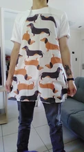 Kitchen Apron Bulldog Dog-Printed Dachshund Cooking Bib Cleaning-Tool Cotton Pug 