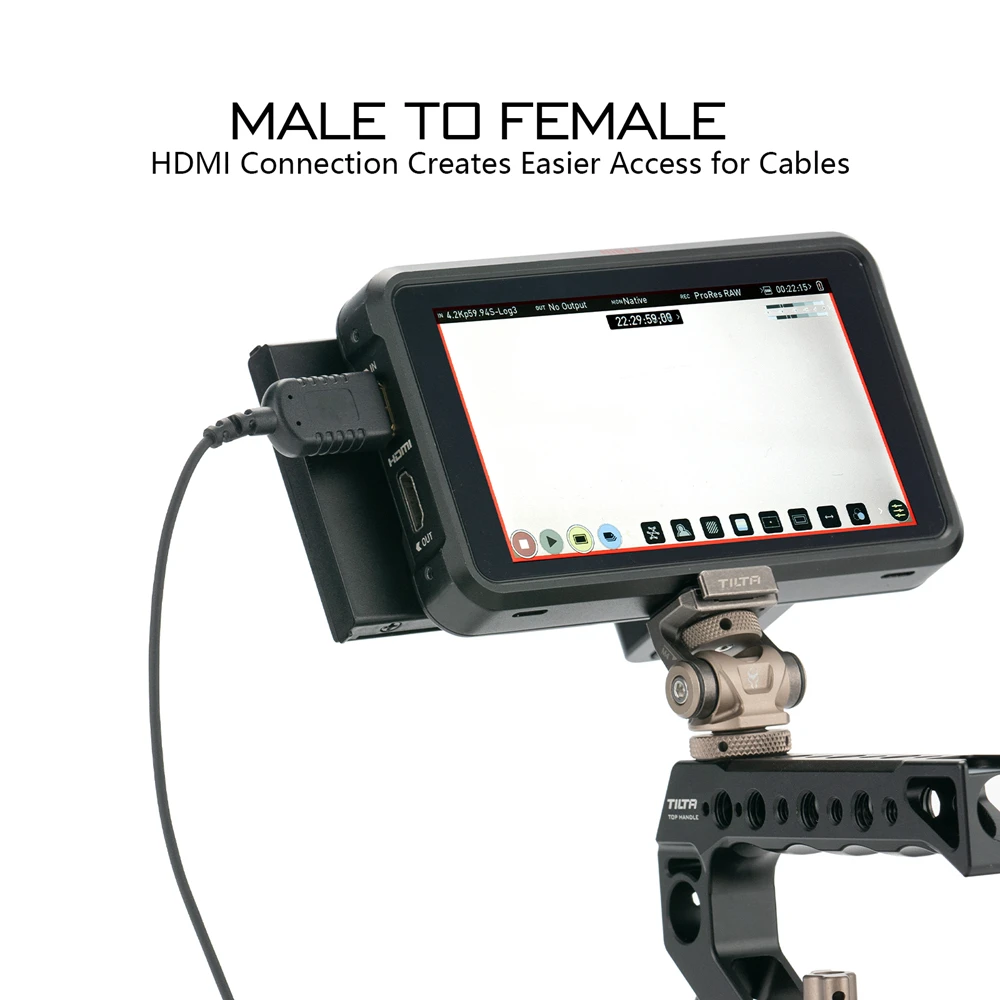 Tilta Tcb-hdm-hdf17 Hdmi Macho para Hdmi Cabo Fêmea 17cm com Qualquer Cabo Hdmi Padrão e Inclinação Câmera Cage - Image 3