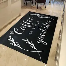 Еще черный белый кофе хорошая идея 3d принт нескользящие микрофибры Кухня современный декоративный моющийся коврик