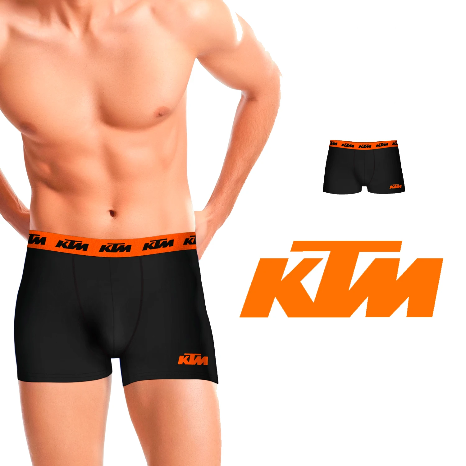 KTM боксеров типа боксеров 6 или 9 штук в черном цвете для мужчин