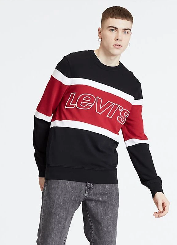 black and red levi hoodie