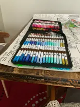 Conjunto de rotuladores de doble punta, Set de 12-120 rotuladores para dibujo artístico, obra de arte con acuarela