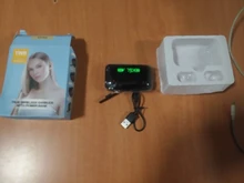 Auriculares TWS con Bluetooth, auriculares inalámbricos con cargador de 2200mAh, 9D estéreo, deportivos, resistentes al agua, con micrófono