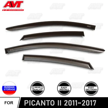 

Window deflectors for Kia Picanto II 2011~2017 car styling wind deflector guard auto vent visor rain guards cover