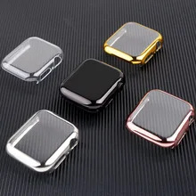 Чехол для Apple Watch, чехол 44 мм/40 мм 42 мм/38 мм, аксессуары, мягкий всесторонний бампер из ТПУ, защита экрана iWatch Series SE 3 4 5 6 Чехол для Apple Watch, чехол 44 мм/40 мм 42 мм/38 мм, аксессуары, мягкий всесторонний бампер из ТПУ, защита экрана iWatch Series SE 3 4 5 6