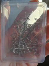 AliLeader-alfileres plateados de buena calidad para hacer pelucas, agujas de pelo de costura, 38mm de largo, 50 uds.