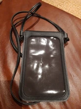 Cartera con pantalla táctil para teléfono móvil, bolso de mano con correa de cuero para Smartphone, Iphone X, S10, Huawei P20