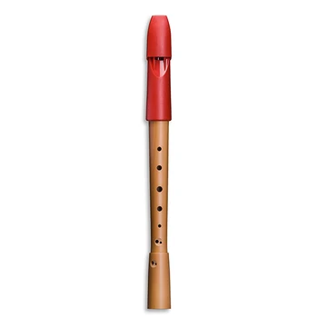 

1072 prima блокфлейта soprano, red plastic/Wood, German. System