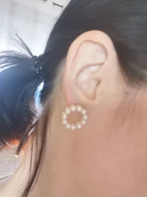 S925 aguja diseño coreano pendientes de Metal geométrico Irregular círculo lágrima perla simulada pendientes para las mujeres regalo