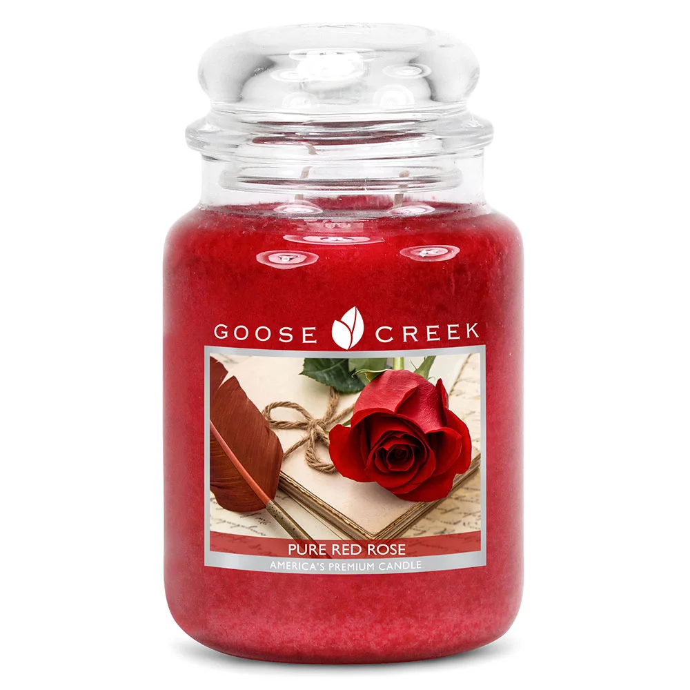 Ароматическая свеча GOOSE CREEK - Pure Red Rose Красная Роза | Дом и сад