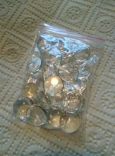 Aclovex-cabujón de cristal transparente para fabricación de joyas, cabujones redondos con parte trasera plana de 12mm, 20mm y 25mm, 1 paquete