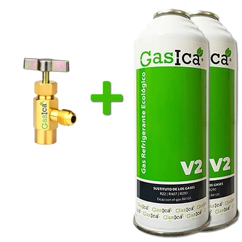 

2 bottle GASICA V2 + service Key (R22,R407C,RT410A) 255GR