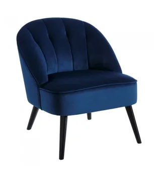 

VELVET CHAIR BLUE FABRIC-METAL 64X70X71,50 CM
