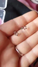 Pendientes de tuerca de estrella hueca de Metal para mujer, de Plata de Ley 925, aretes pequeños de color dorado y plateado, joyería para mujer