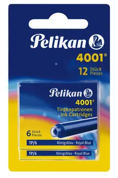 

Pelikan 4001 TP/6/2/B, ink cartridges, royal blue, 12 PCs pens