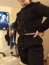 Conjunto de 2 piezas formado por chándal Sudadera con capucha y pantalón de chándal, moda de invierno, 2020