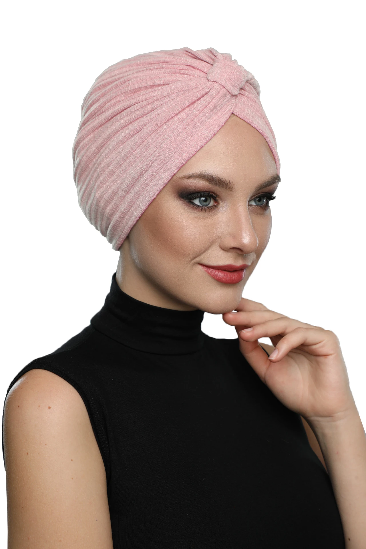 2024 New Fashion Cross Banded Combed Cotton Ready Turban Hijab Bonnet Scarf Cancer Cap Special Women Product Beret Bandana