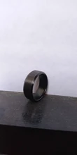 Anillo de acero inoxidable negro para hombre y mujer, joyería con abalorio, 2017