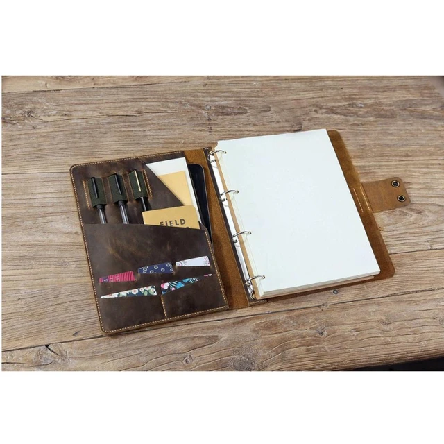 Personalized Leather Portfolio 4 Ring Binder Portfolio 