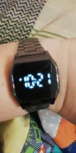 Las mujeres relojes de moda de lujo LED Digital Reloj para mujeres acero cuadrado completamente táctil Reloj de pulsera deportivo damas Reloj de Mujer