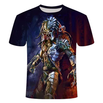 

Interplanetary predator movie 3D print t shirt Predator 6XL men/women Short sleeve t-shirt Harajuku streetwear Couples Tops Tees