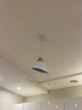 Pendant-Lamp Lampshade Led-Bulb Kitchen-Light Wood Bedroom PHYVAL E27 Aluminum Nordic